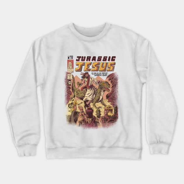 JURASSIC JESUS Crewneck Sweatshirt by Ilustrata